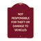 Signmission Not Responsible for Theft or Damage to Vehicles Heavy-Gauge Aluminum Sign, 24" H, BU-1824-24626 A-DES-BU-1824-24626 - alternate 1